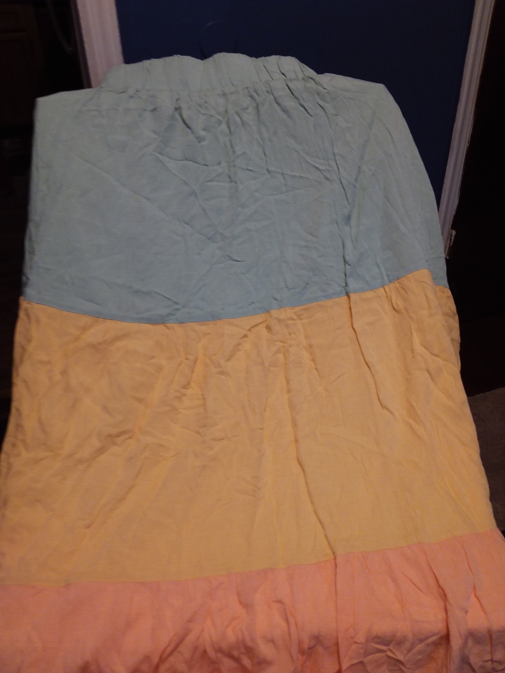 torrid Pastel Colorblock Maxi Skirt in Mint Green, Yellow & Peach